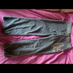 GREY SUEDE GIRLS JUSTICE SWEATPANTS